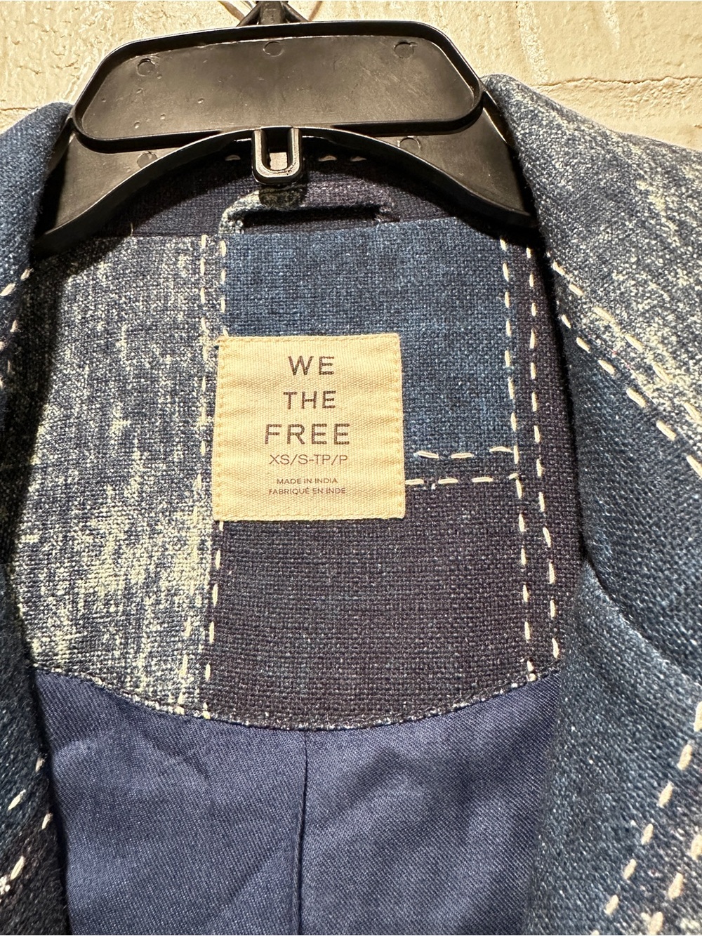 NWT FREE PEOPLE We The Free Open Studio Denim Blue Duster Size XS/S - Picture 8 of 11